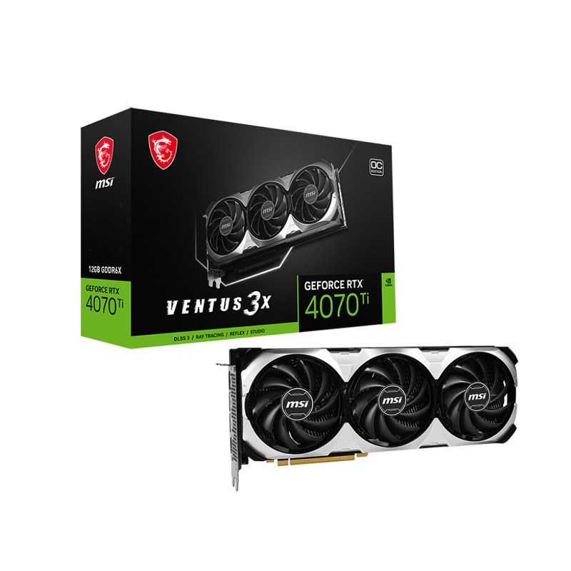 MSI Видеокарта GeForce RTX 4070 Ti RTX 4070 Ti VENTUS 3X E1 12G OC 12 ГБ (RTX 4070 TI VENTUS 3X E112GOC)
